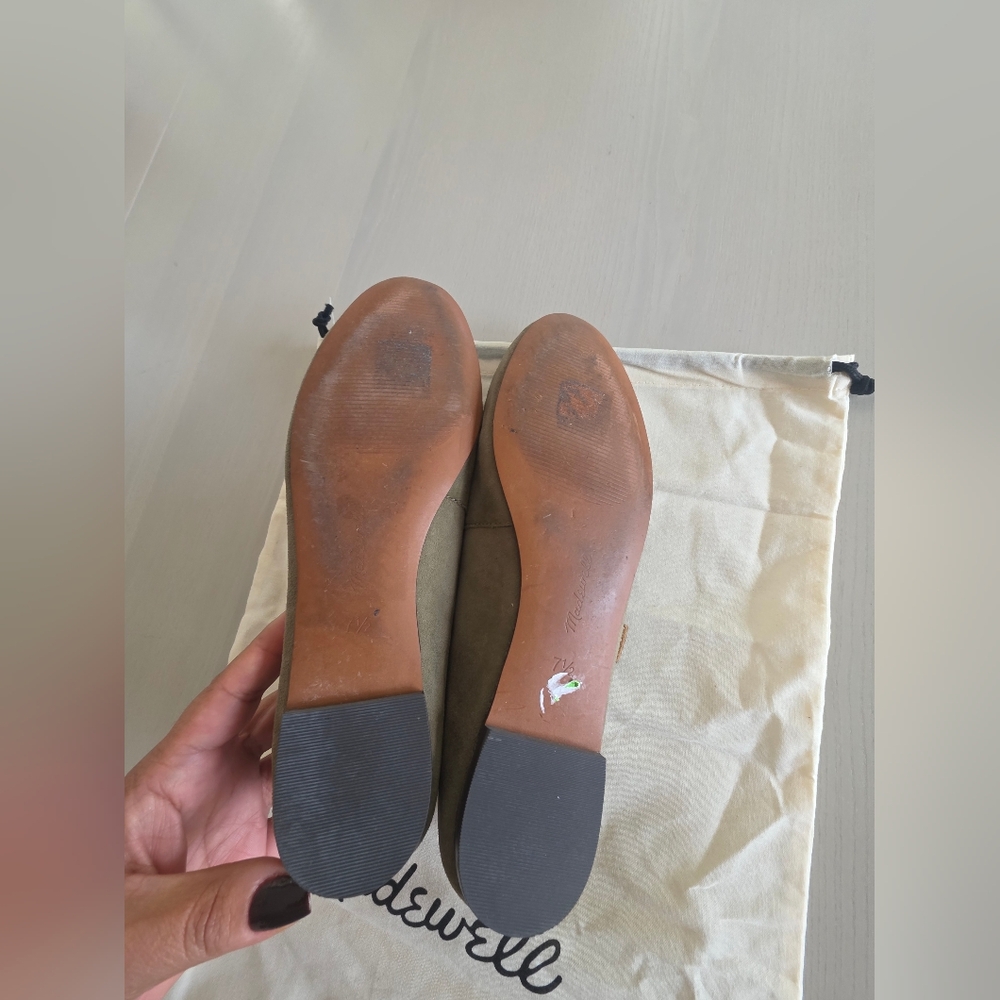 Madewell Women's Aged Olive The Remy Mary Jane Flats Sz 7.5 Stitch Fix Fall - Picture 9 of 9